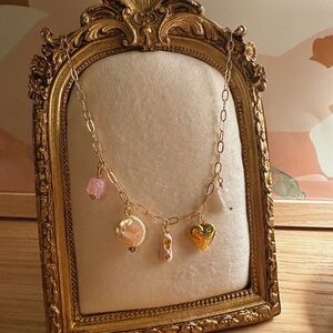 18k Gold Plated Coquette Inspired Charm Necklace